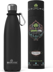 Reusable Stainless Steel Water Bottle with Carrier Holder | Double Wall Vacuum Insulated Bottle for Adults & Kids