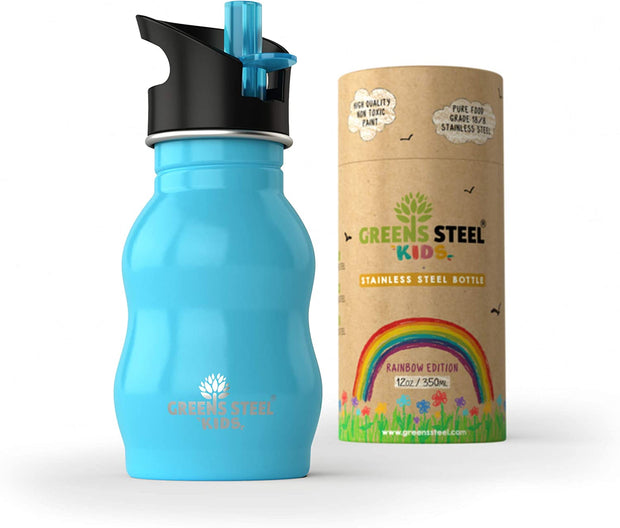 Stainless Steel Kids Bottle, 350ml | Leak Proof Lid With Straw & Handle for Children | Easy Sip Toddler Cup | Eco-Friendly Bottle