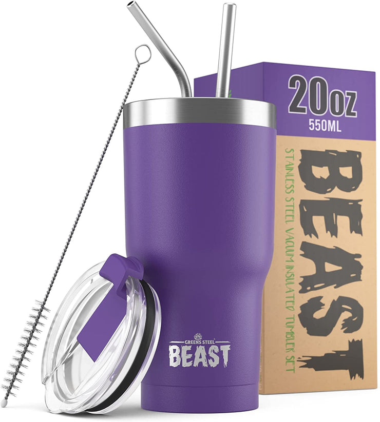 Beast 40 oz Tumbler Stainless Steel Vacuum Insulated Coffee Ice Cup Double  Wall Travel Flask (Purple) 