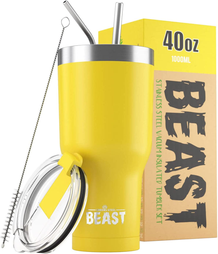 BEAST 40 oz Cranberry Stainless Steel Vacuum Insulated Tumbler Set