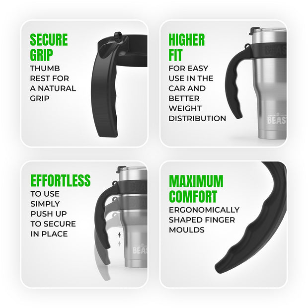 Handle for Beast Tumbler | Anti Slip Travel Mug Grip | Lightweight Beast Cup Holder